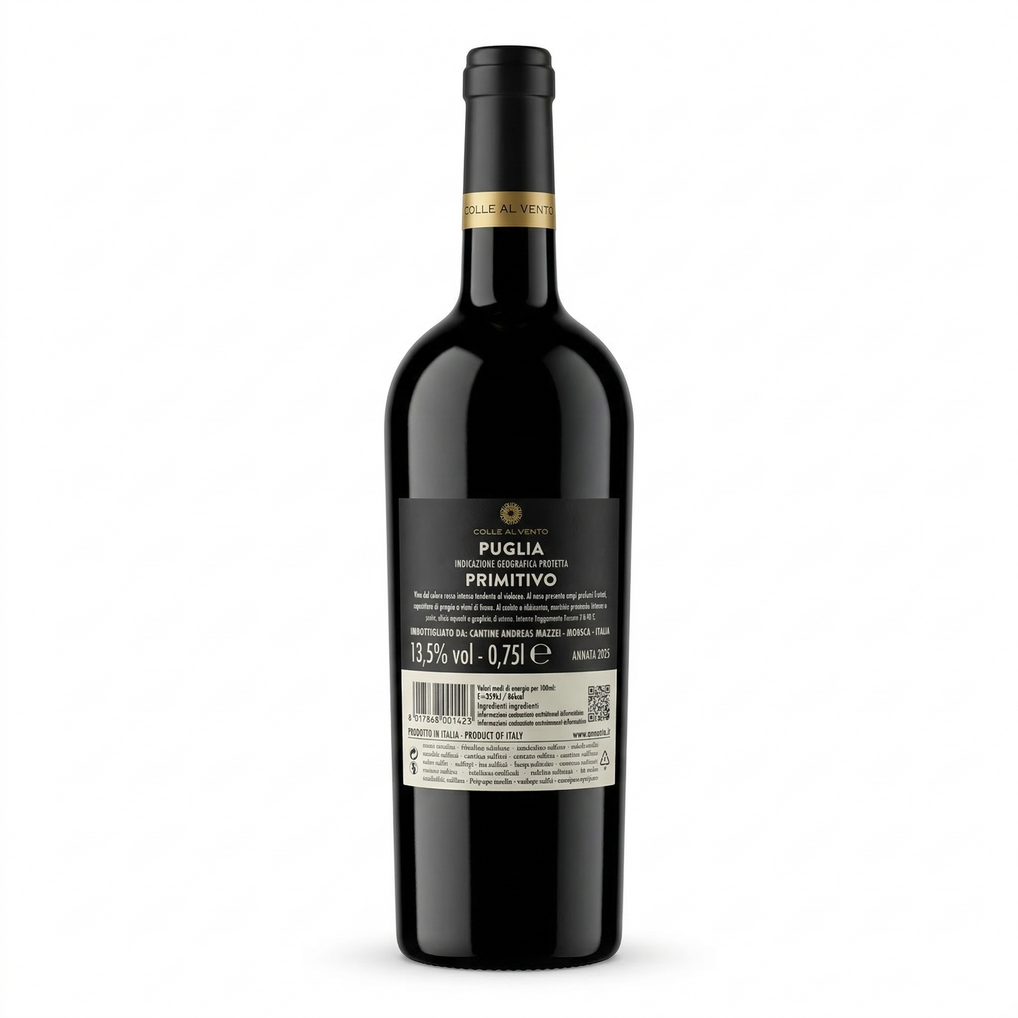 Otto Nodi Primitivo Puglia IGP 2025 | Colle al Vento | Apulien | Rotwein